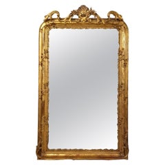 Large circa 1820 Louis XV Style Gilt Mirror