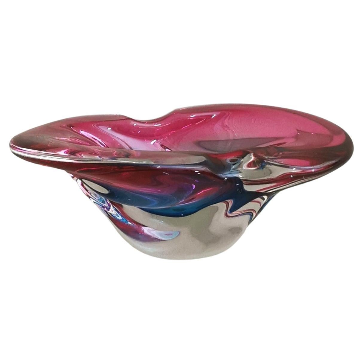Murano Glass Vide-Poche Decorative Object Attributed to Flavio Poli Midcentury For Sale