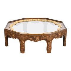 Baker Furniture Far East Collection Hollywood Regency Chinoiserie Cocktail Table