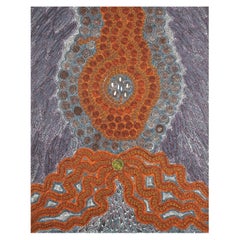 Arte aborigena australiana Janet Forrester Pittura Ngala Serpente e sogno della Via Lattea