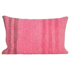 Used Kilim Rug Pillow with Irish Linen by Katie Larmour Cushions Pink