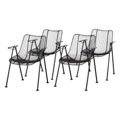 Retro Set of Four "Sculptura" Patio Dining Armchairs by Lee Woodard