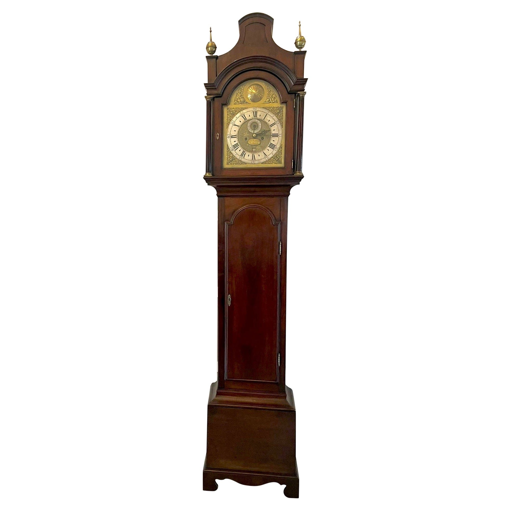 Antique George III Mahogany Longcase Clock Signed Charles Shuckburgh, London For Sale