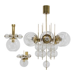 Unique Set of Chandelier, Pendant and Wall Lamp, 1960s, More Items Available