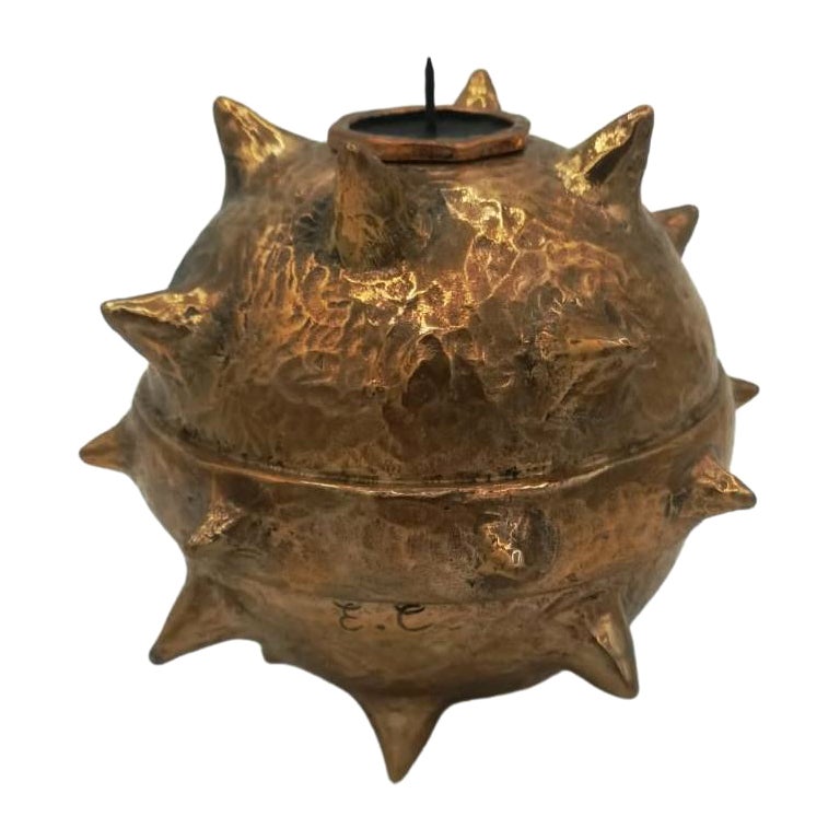 Bronze Candle Holder "ROMA" Collection (P) Sphaerae Medium Limited Edition For Sale