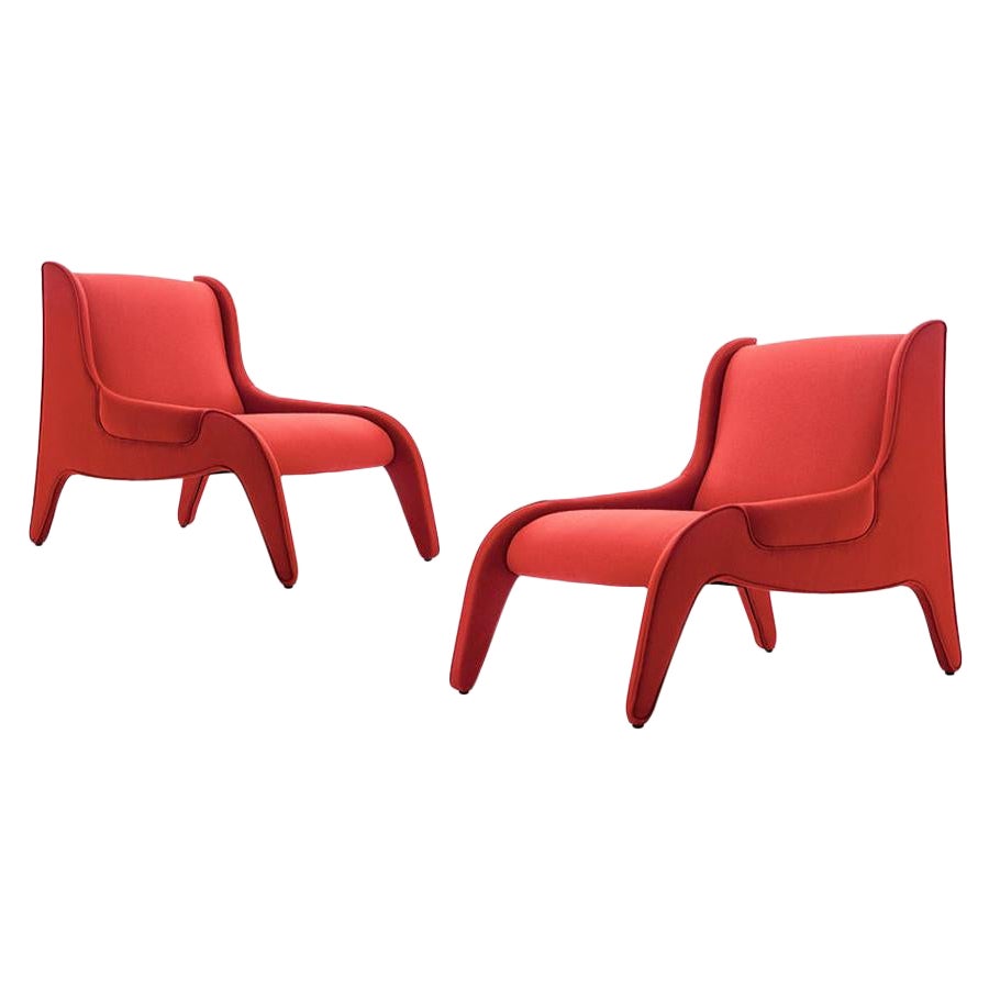 Set aus zwei antropischen Marco Zanuso-Sesseln von Cassina im Angebot