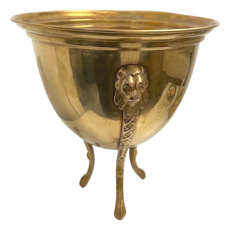 Vintage Mottahedeh Brass Champagne Bucket For Sale at 1stDibs