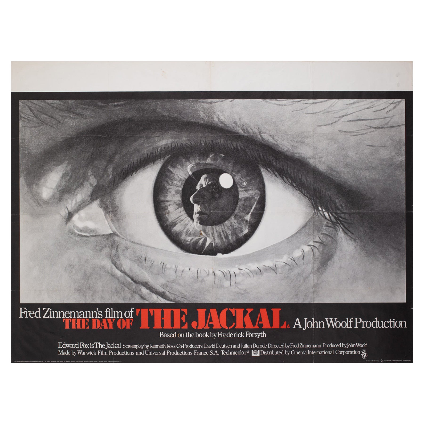 "the Day of the Jackal", 1973 Uk Quad Film Poster, Leonard