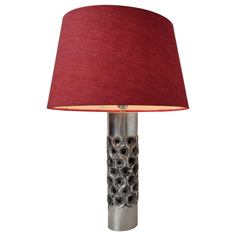 Brutalist Willy Luyckx Table Lamp, 1970s For Sale
