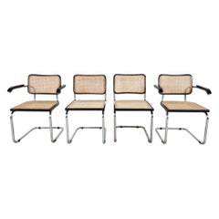 Vintage Set of 4 B64 Marcel Breuer Armchairs, Made in Italy, 1960s