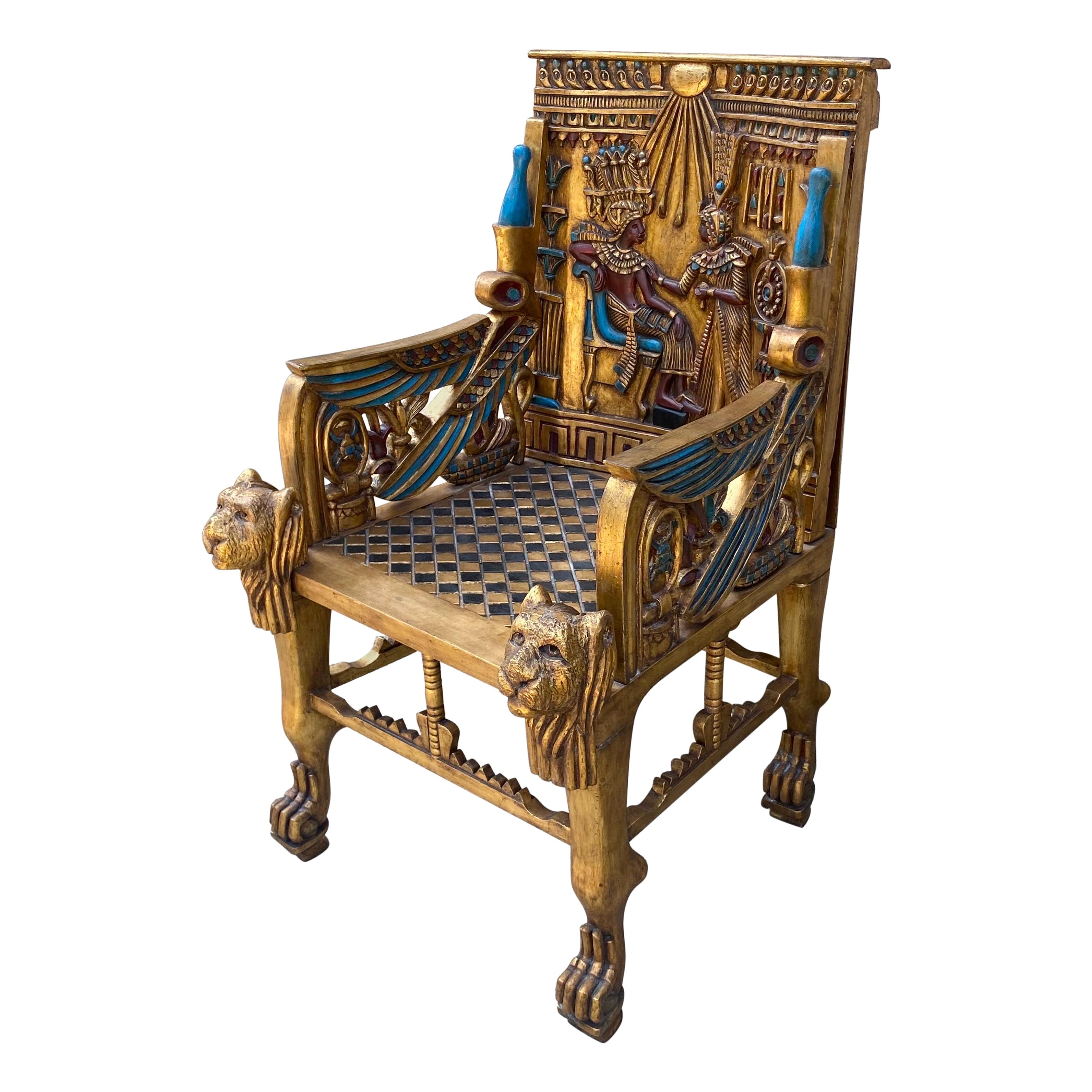 Egyptian Revival Style Throne
