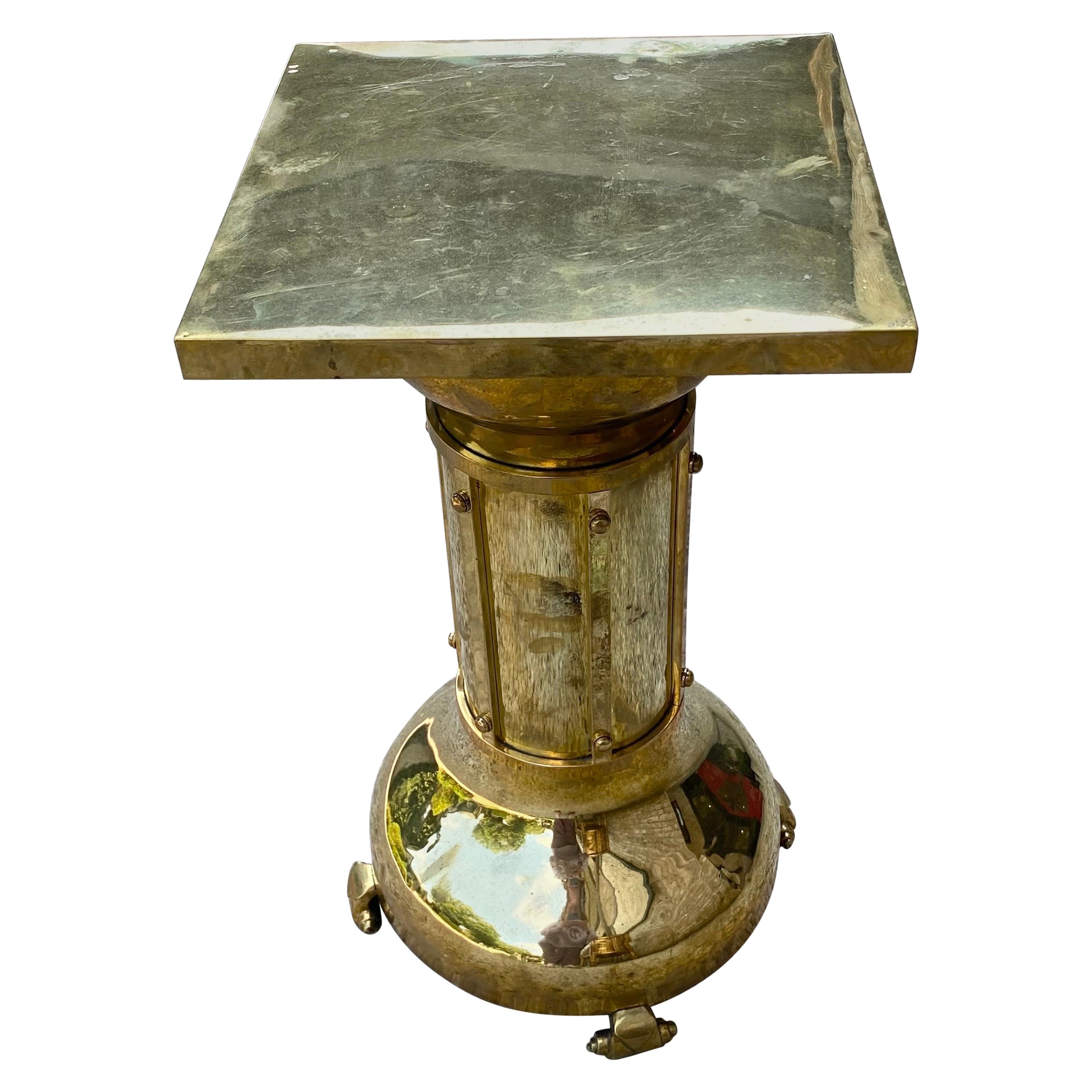 Small Austrian Secessionist Style Brass Side Table For Sale