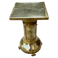 Antique Small Austrian Secessionist Style Brass Side Table