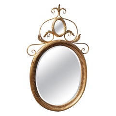 Fine Quality Regency Labarge Gilded Oval Mirror circa 1970