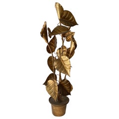 Gilt Plant Lamp