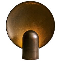 Sculpted Gunmetal Bronze Lamp by Henry Wilson