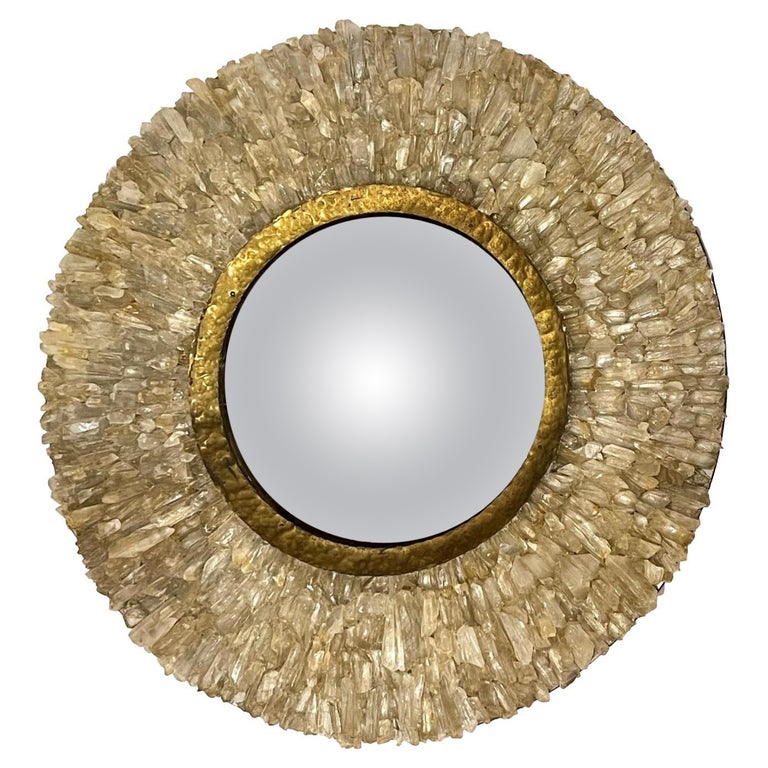 Midcentury Quartz Crystal Mirror For Sale at 1stDibs