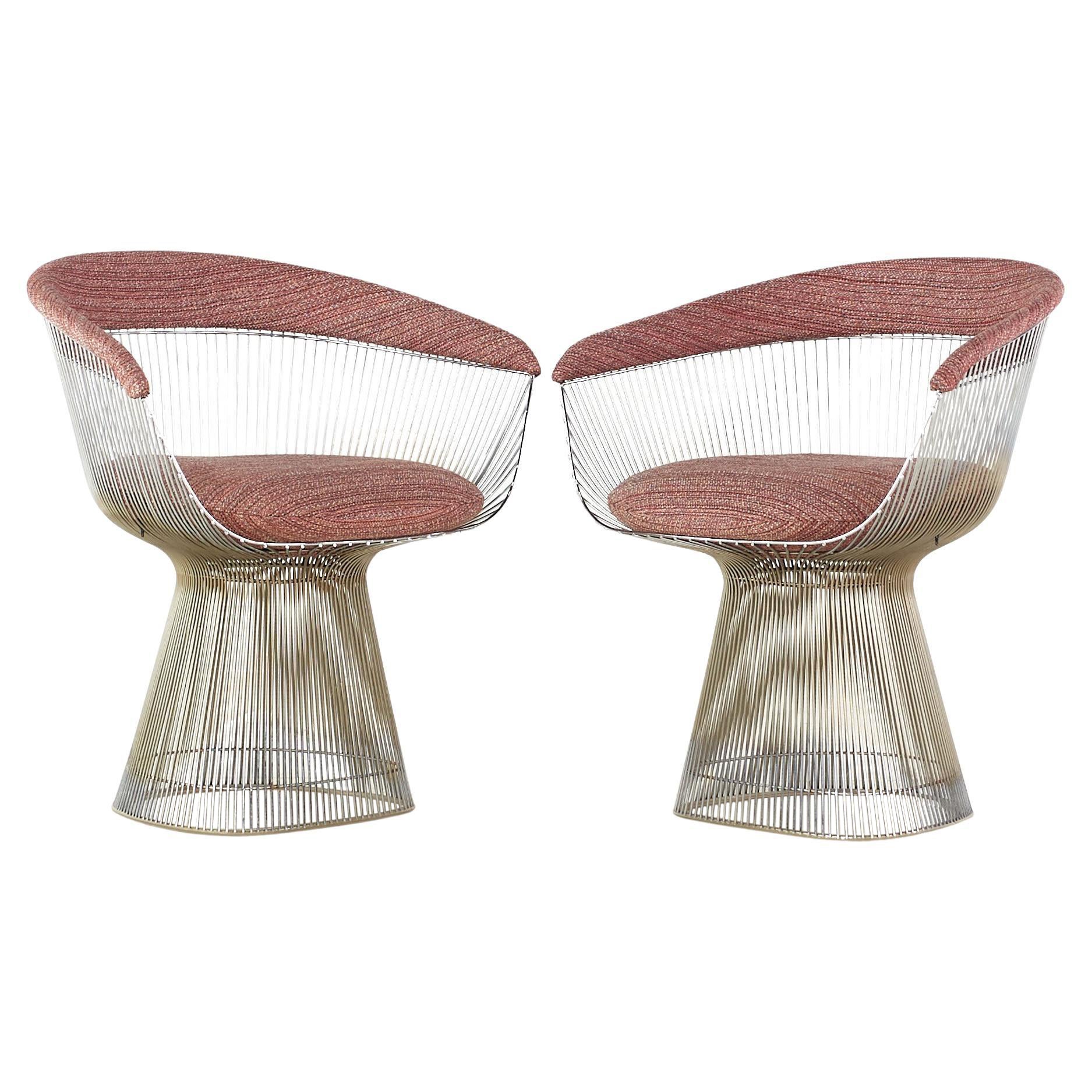 Warren Platner for Knoll Mid Century Dining Chairs, Pair