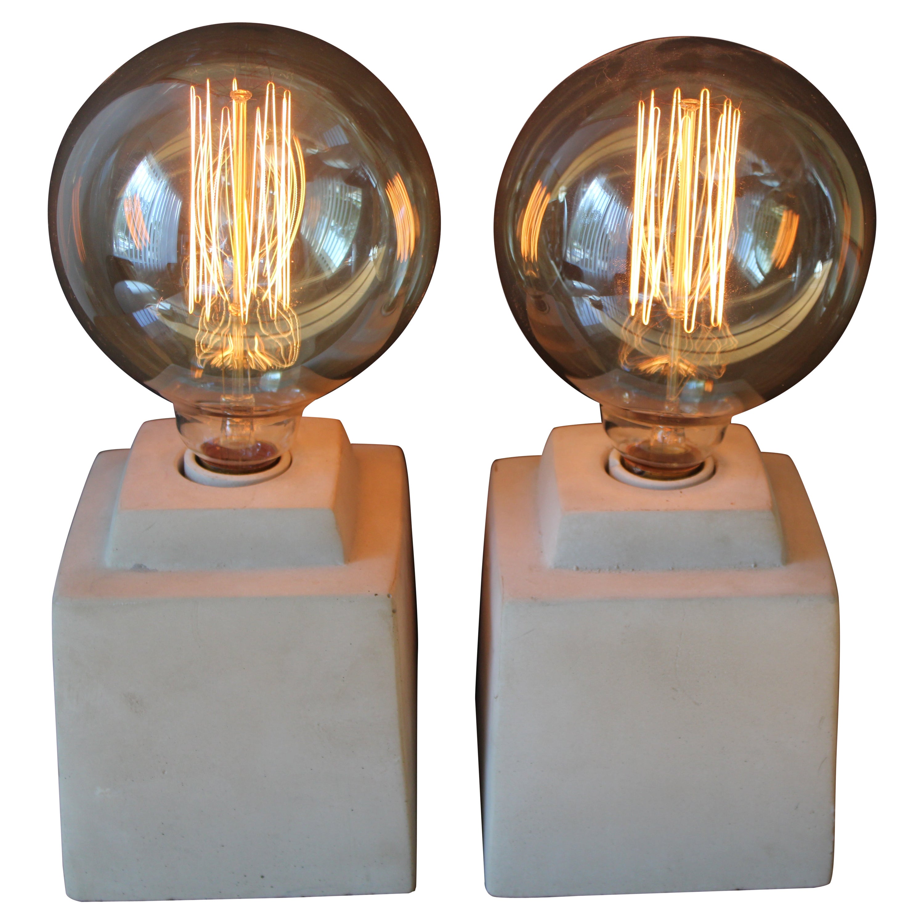 Pair of Custom Ceramic Lamps For Sale