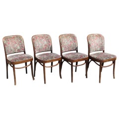 Antique 4 Thonet Chairs, Model Prague No. 811, First Half of the 20th Century