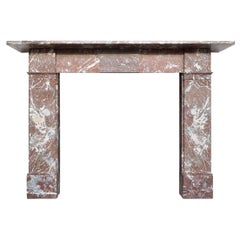 Late Victorian Rouge Marble Fire Surround