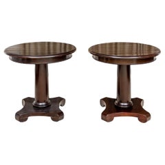 Very Fine Quality Stained Cherry Pedestal Tables
