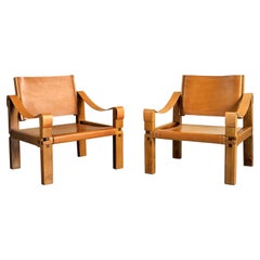 Vintage Pierre Chapo, Pair of "Sahara" Armchairs, France, 1960