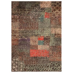 Vintage Paul Klee Ege Art Line Carpet Named "Structural 1". 8 ft 2 in x 11 ft