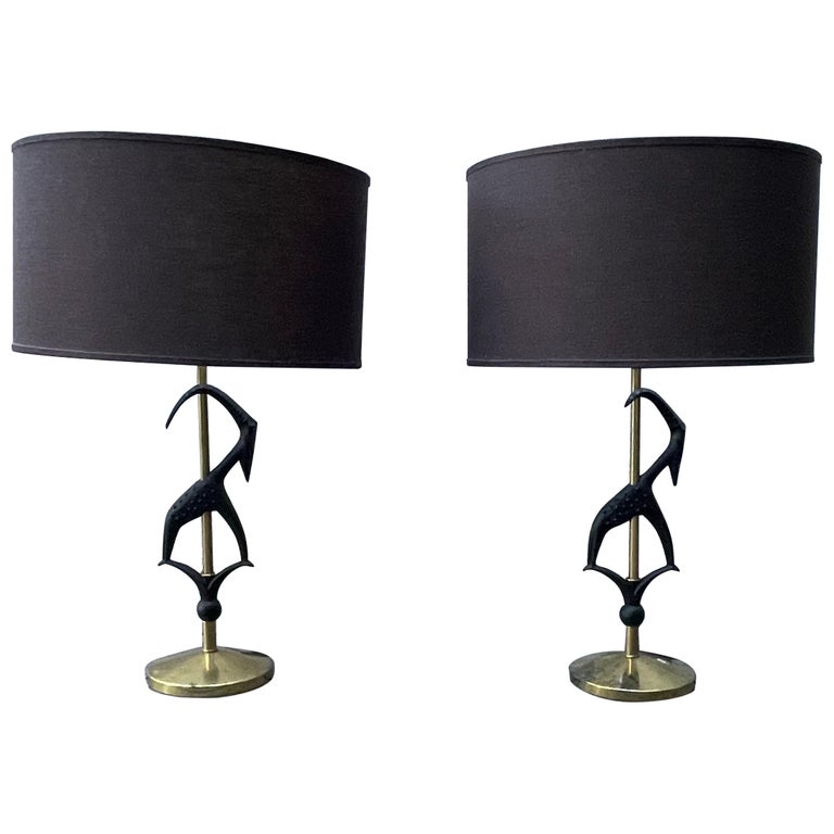 Pair of Mid-Century Gazelle Sculptural Table Lamps by Rembrandt Lamp  Company For Sale at 1stDibs | rembrandt table lamps