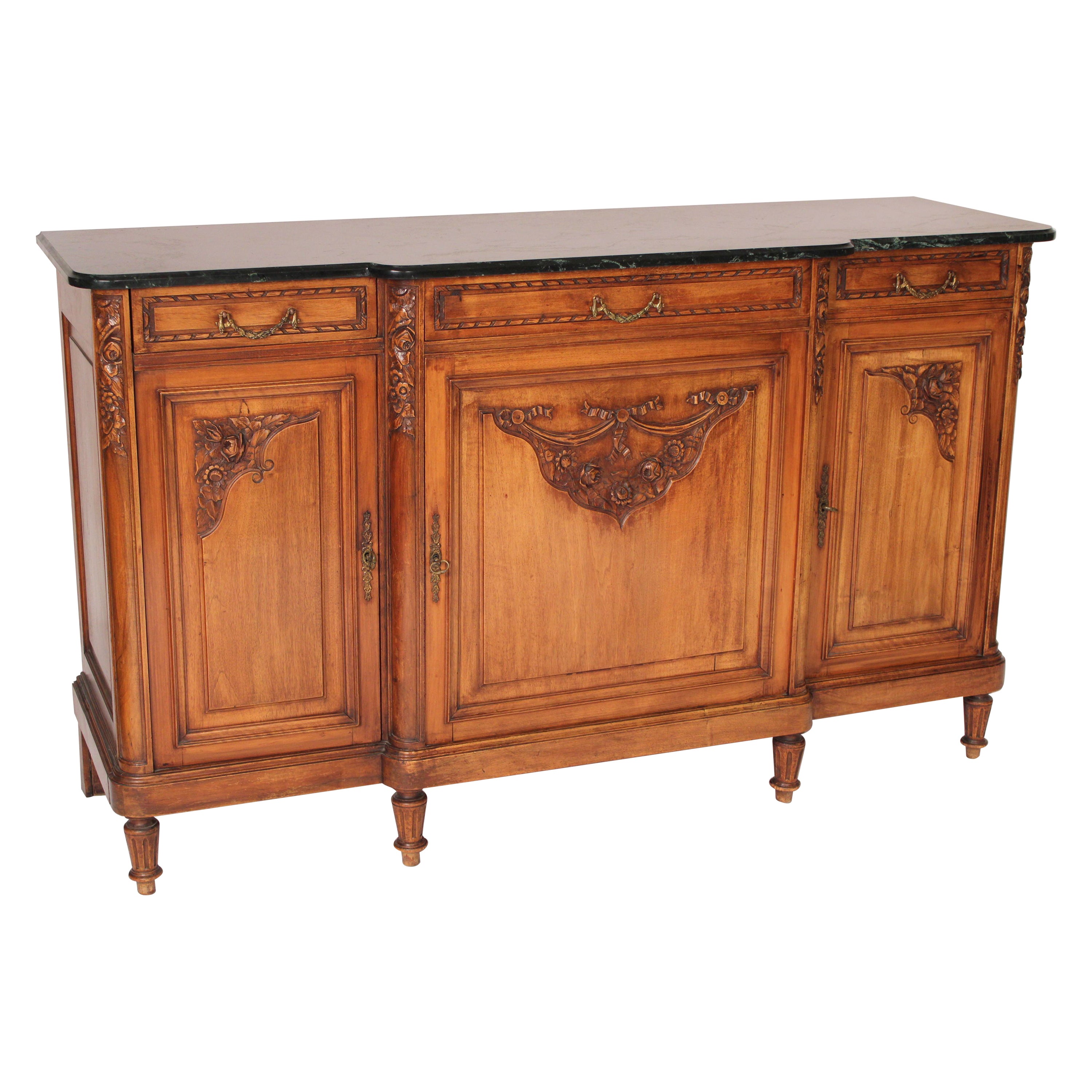 Antique Louis XVI Style Marble Top Buffet