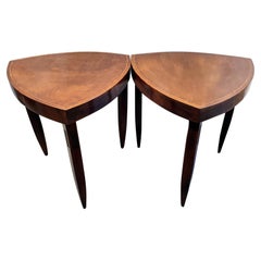 Pair of Triangular Side Tables