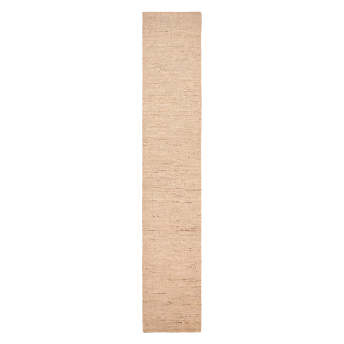 Nazmiyal Collection Cream Color Modern Moroccan Style Runner Rug 3'4" x 19'