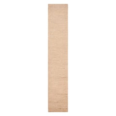 Nazmiyal Collection Cream Color Modern Moroccan Style Runner Rug.3ft 4 in x 19ft