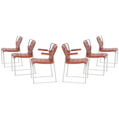 Set of 6 Bruno Matthsson Dining Chairs for DUX