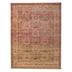 New Modern Distressed Rug with Vintage Style