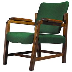 Flemming Teisen Mahogany Chair with Leather Armrests, Denmark, 1939