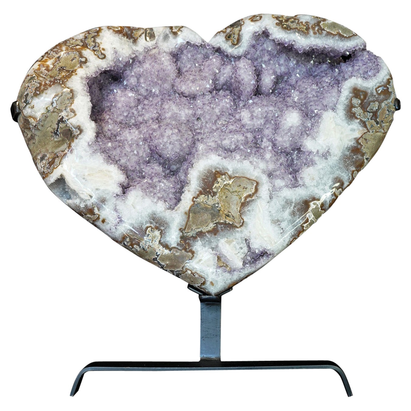 Amethyst Geode Heart For Sale