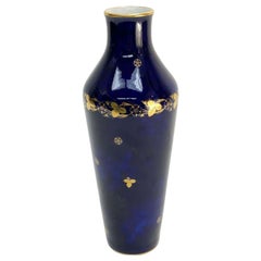 Manufacture De Sevres Porcelain Cobalt Blue Vase, 1927