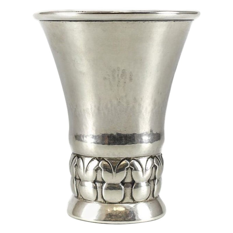Georg Jensen Denmark Sterling Silver Flared Cup, circa 1919 For Sale