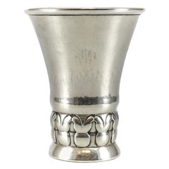 Vintage Georg Jensen Denmark Sterling Silver Flared Cup, circa 1919