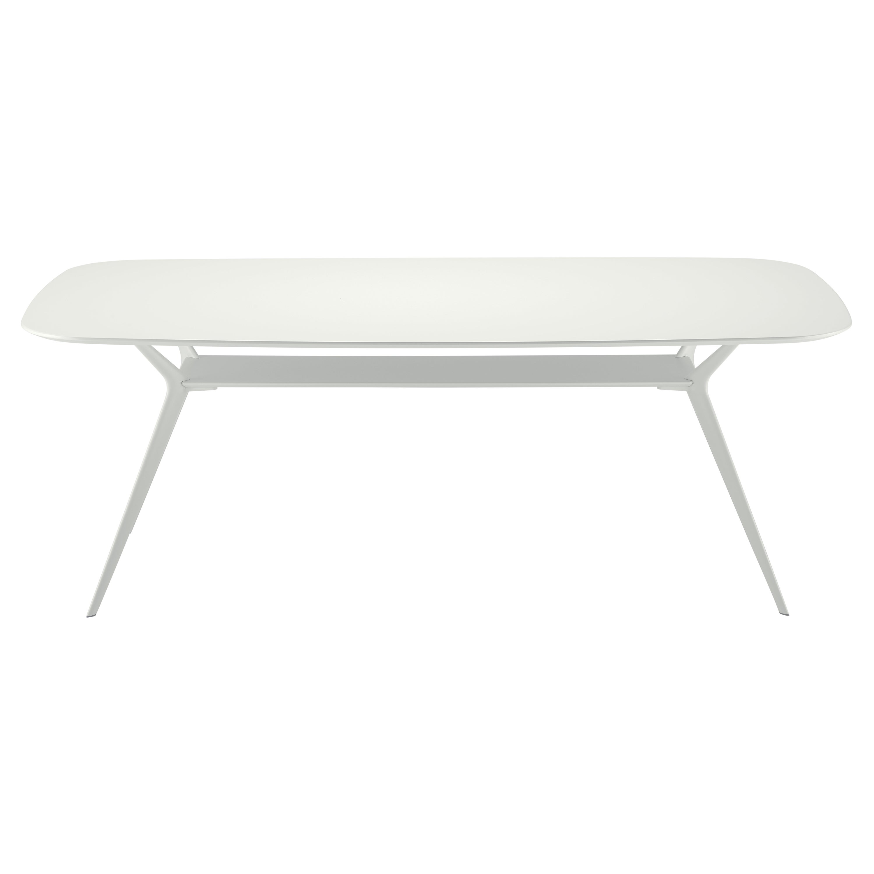Alias Biplane 40D Table in White MDF Top with White Lacquered Aluminium Frame For Sale