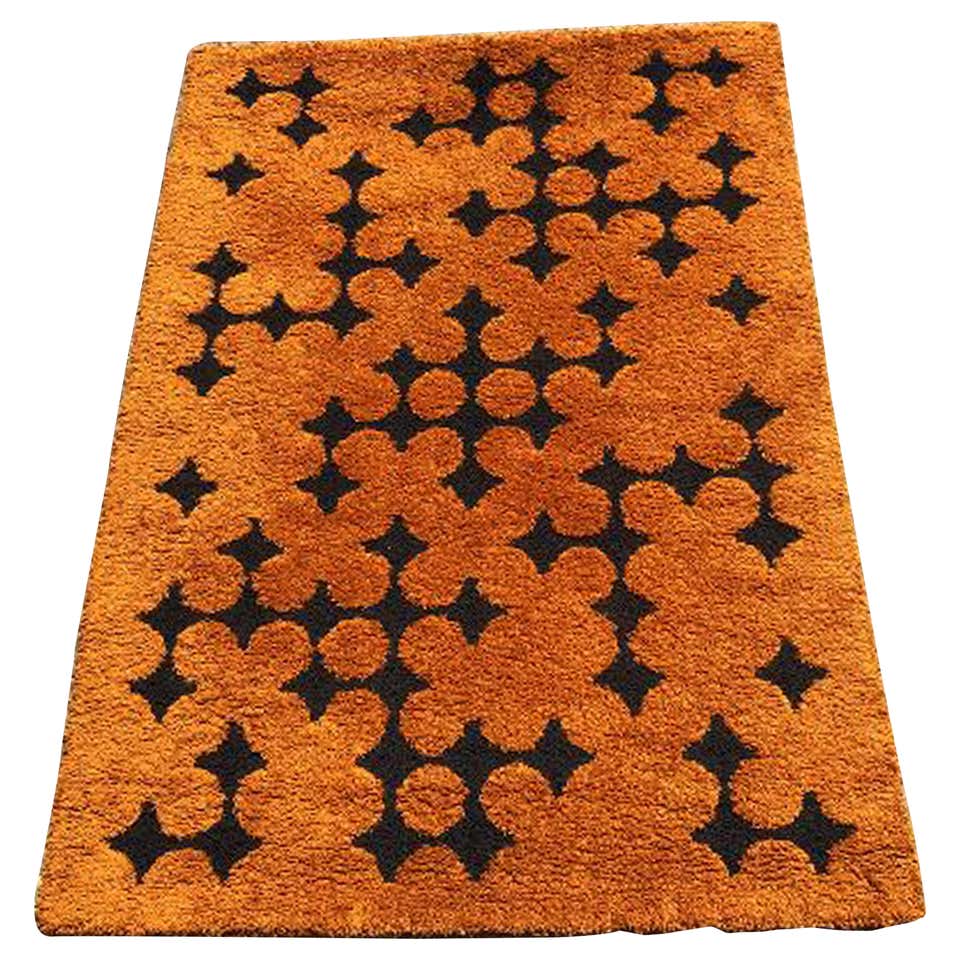 Mid-Century Modern Scandinavian Rya Rug by Højer Eksport Wilton For ...