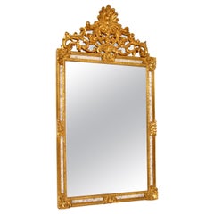 Antique Belgian Gilt Wood Mirror