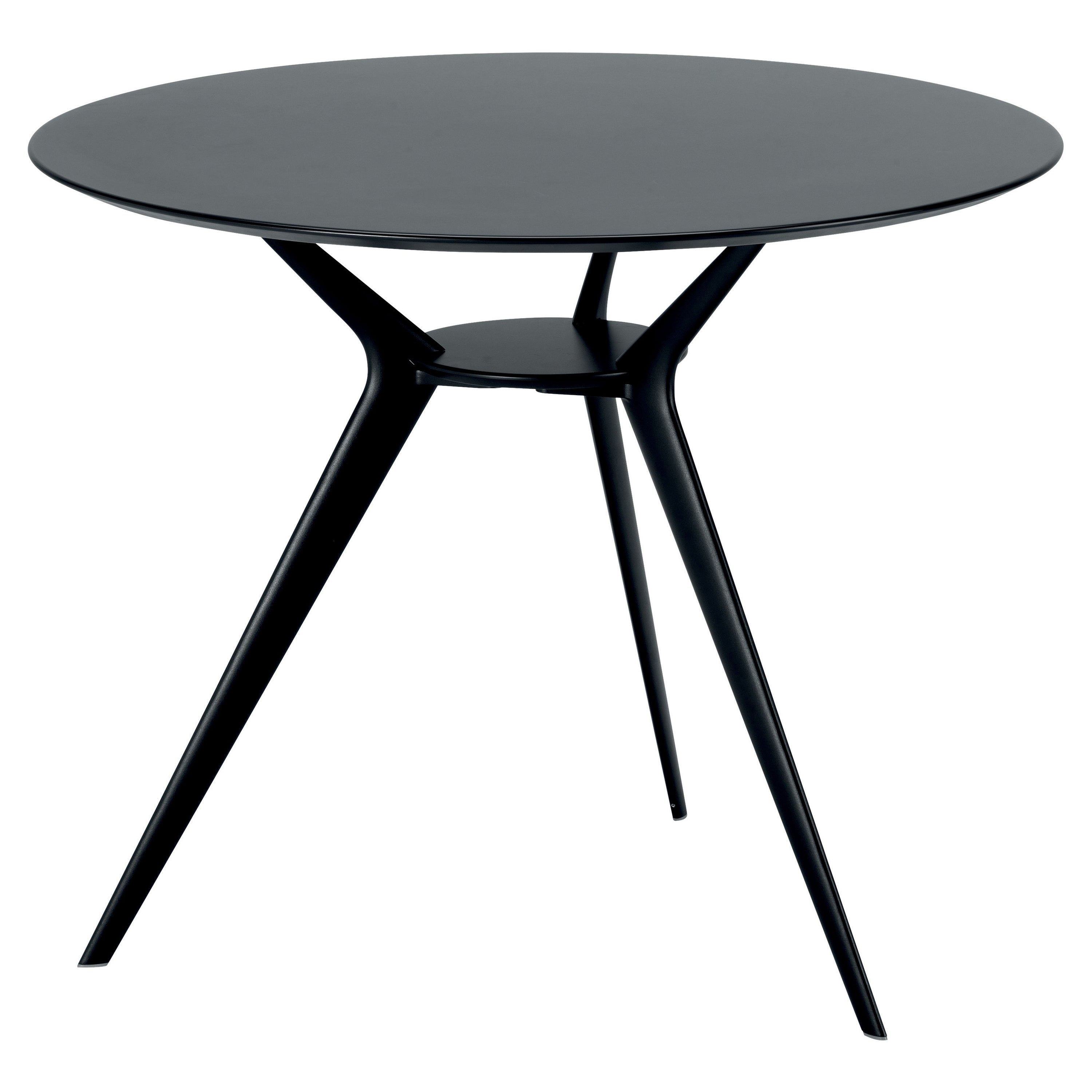 Alias Biplane 401 Table in Black MDF Top with Black Lacquered Aluminium Frame For Sale