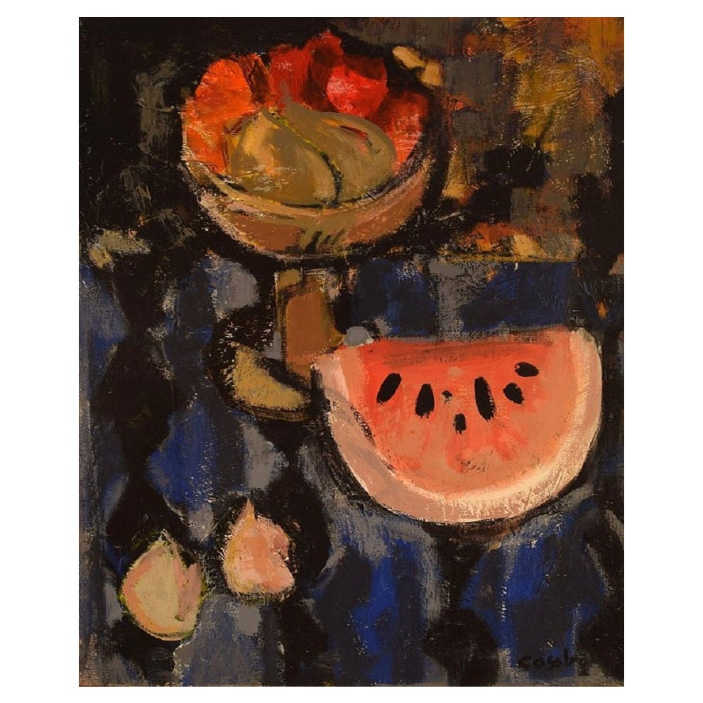 Remy Casabo, France, Oil on Canvas, Modernist Still Life, Mid-20th C