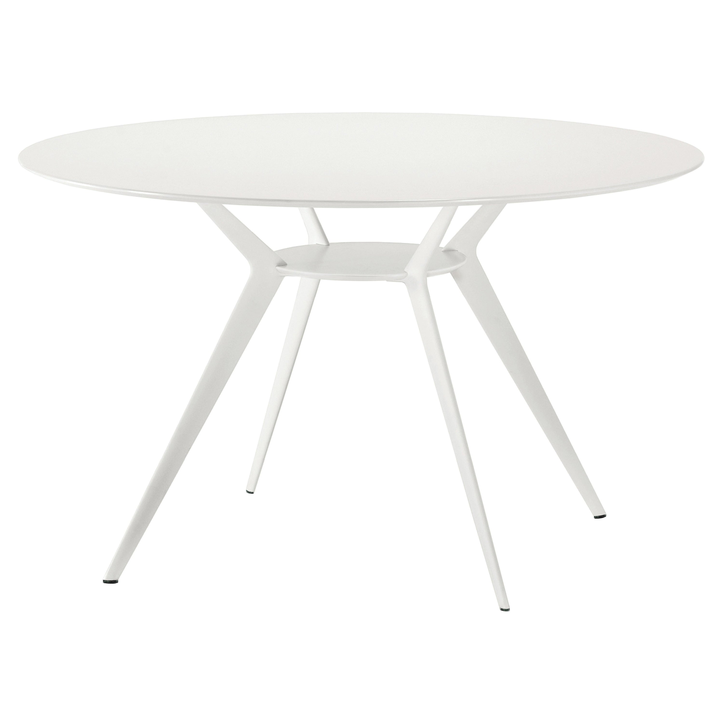 Alias Biplane 402 Table in White MDF Top with White Lacquered Aluminium Frame For Sale