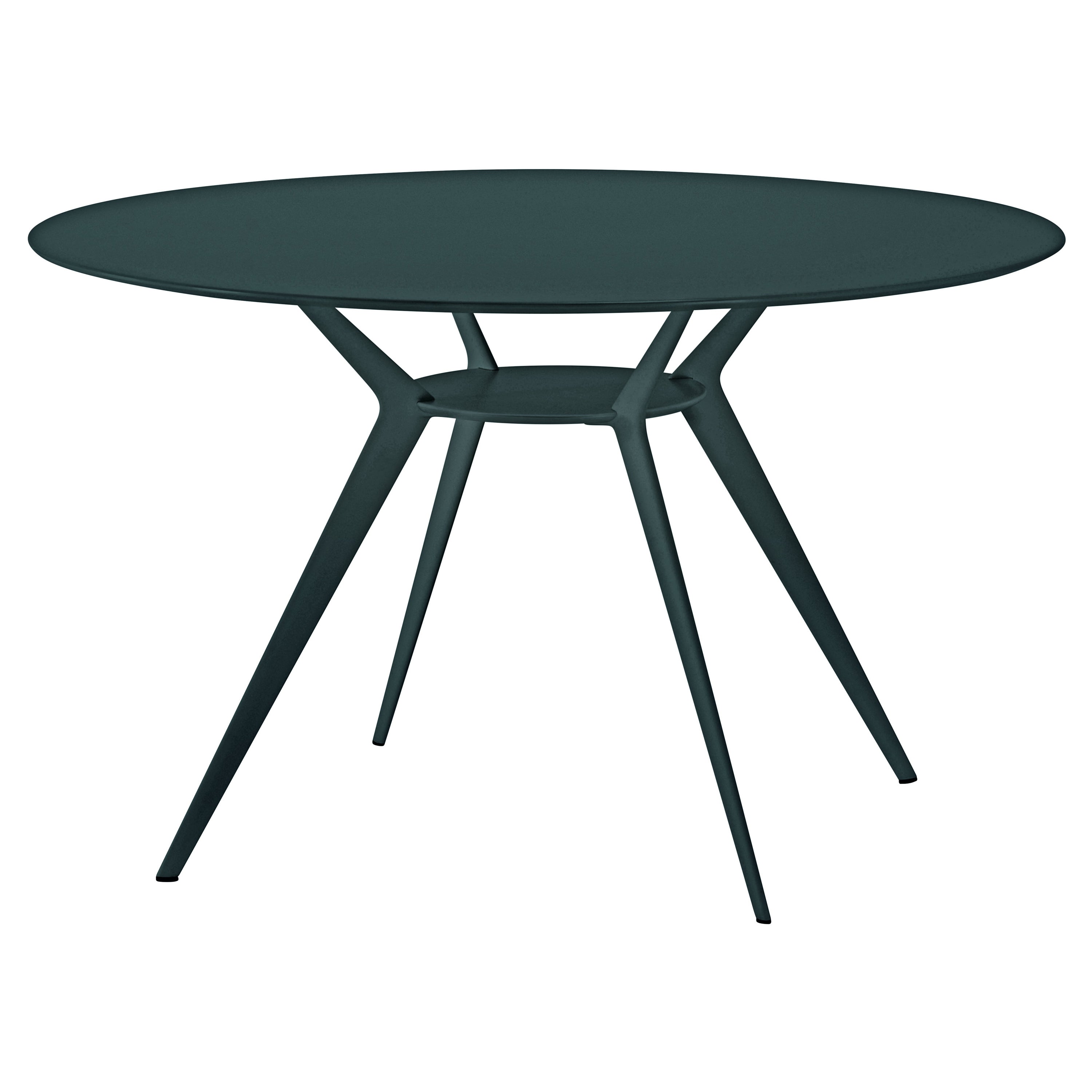 Alias Biplane 402 Table in Graphite Grey MDF Top and Lacquered Aluminium Frame For Sale