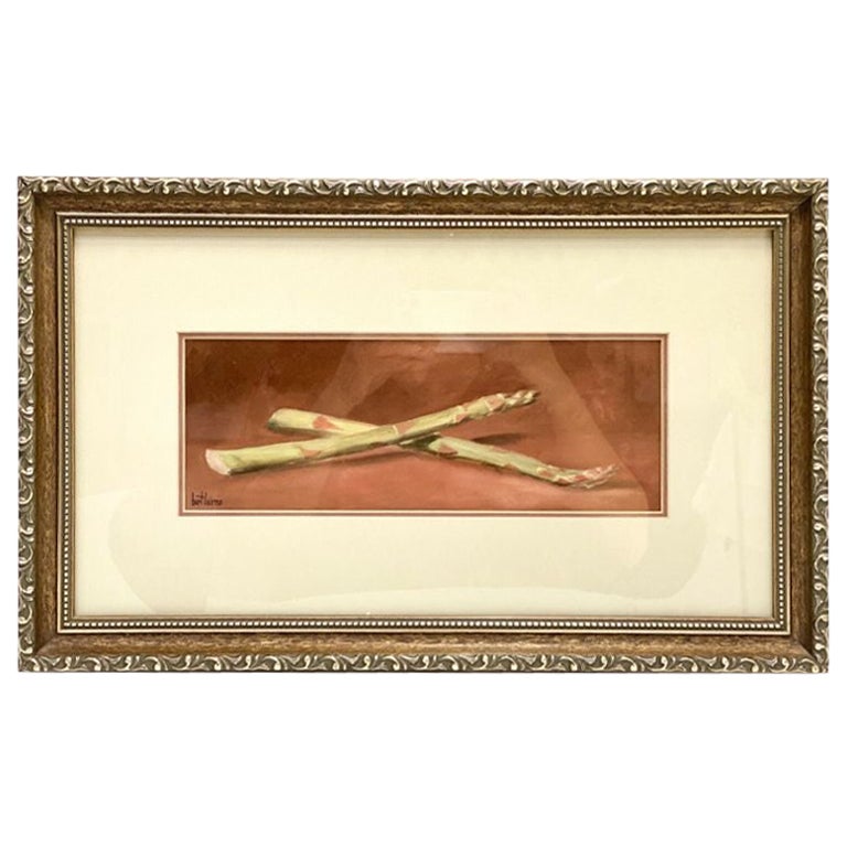 Bert Beirne Oil on Board or Panel Painting, Asparagus, Signed For Sale