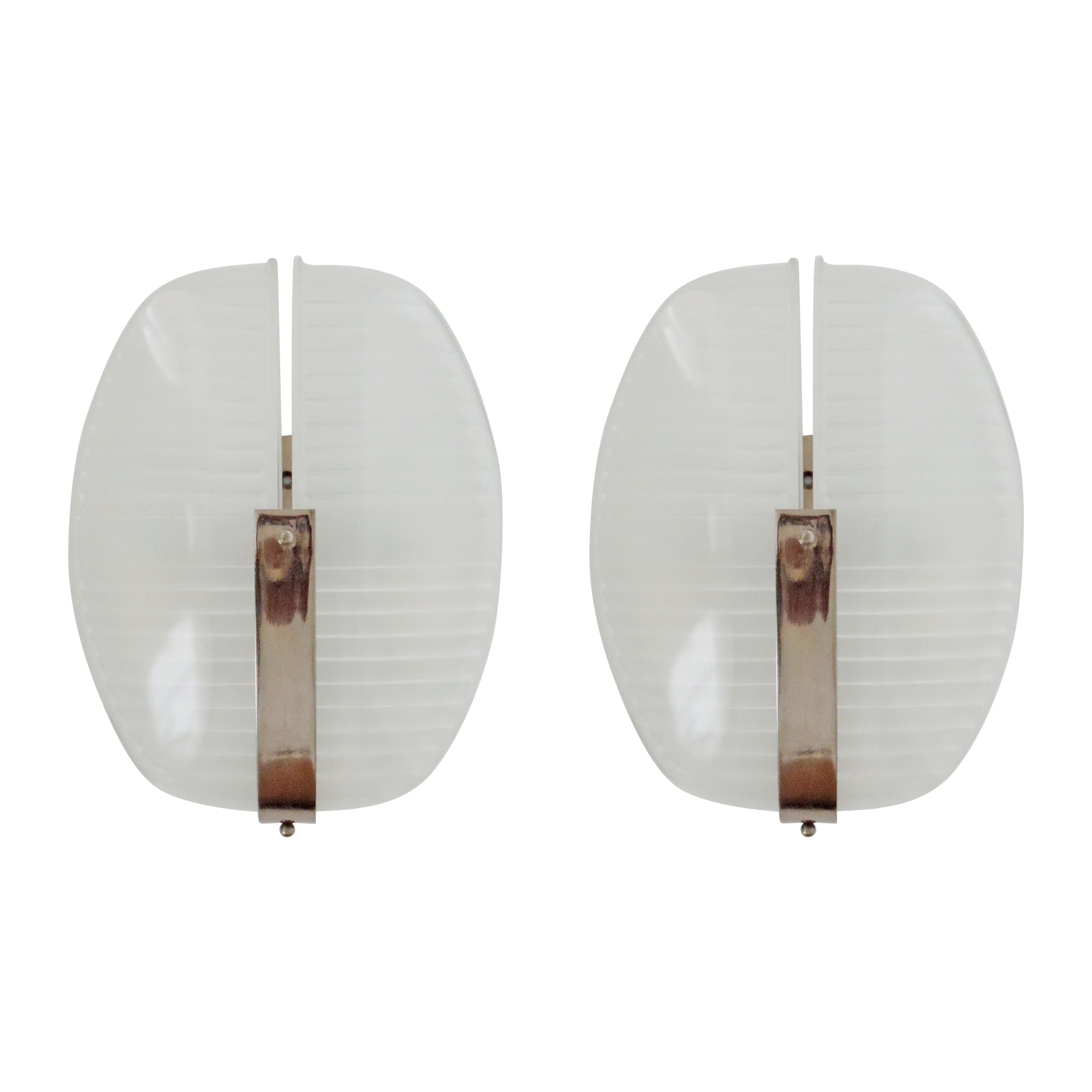 Vico Magistretti Pair of Lambda Wall Lights for Artemide, Italy, 1961 For Sale