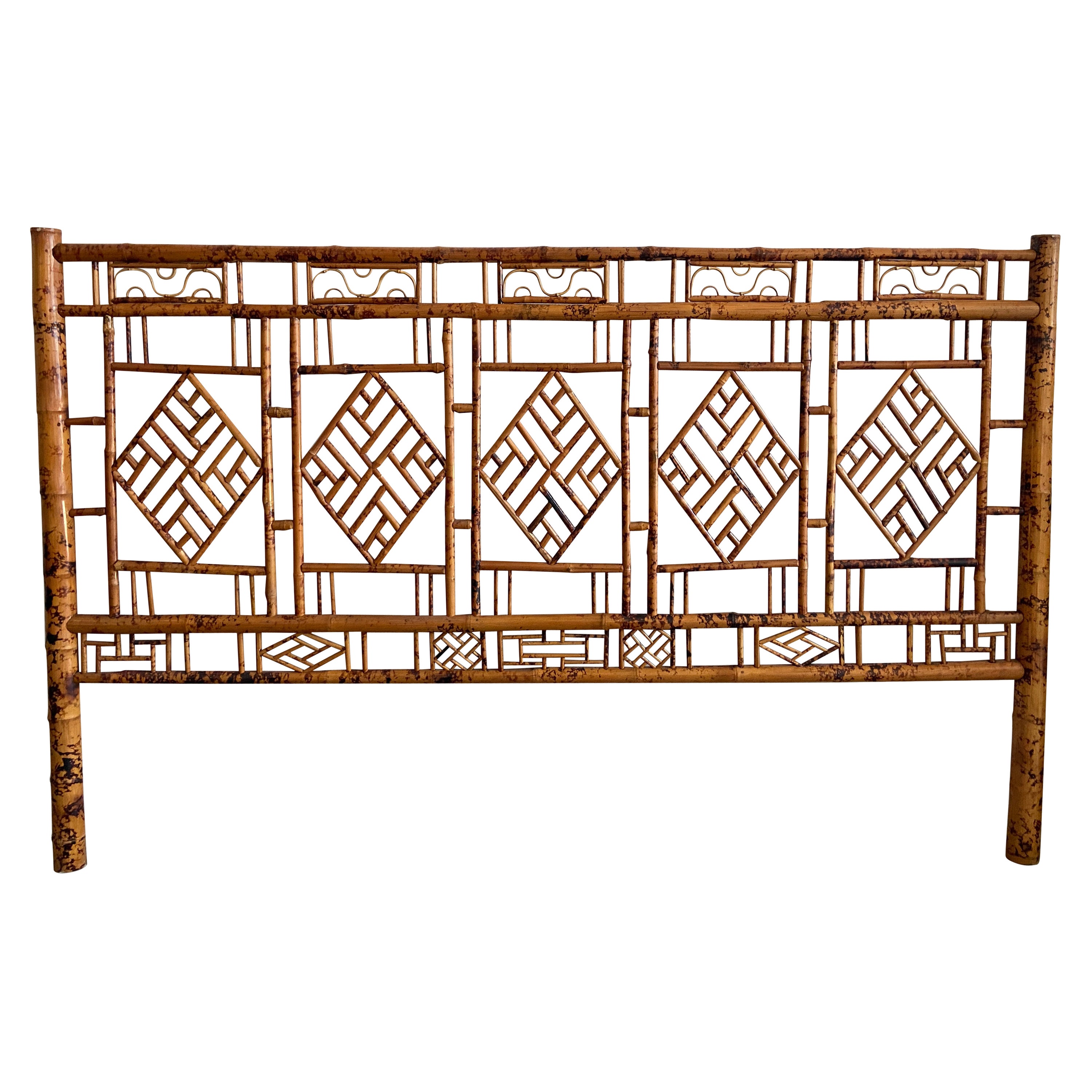 Mid-Century Modern French Bamboo Headboard, 1960s For Sale